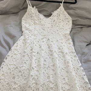 Astr white medi dress